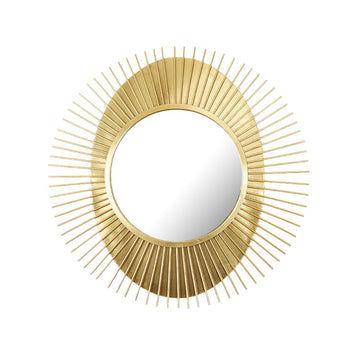 Luxury Creative Sunburst Gold Metal Wall Mirror Home Decor